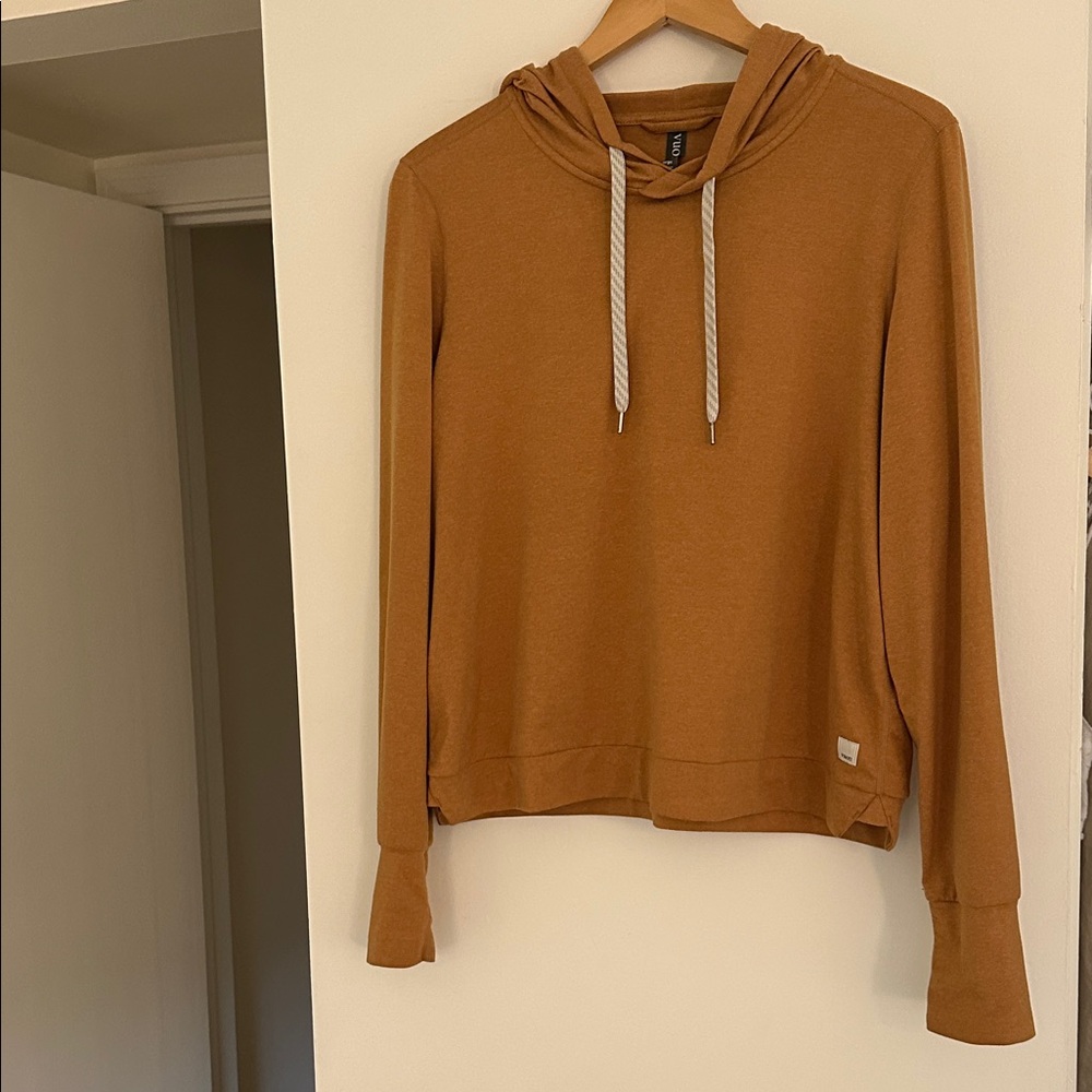 Vuori Mustard Hoodie with Drawstrings